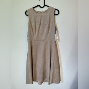 Calvin Klein | Beige Faux Suede Sheath Dress | Size 2